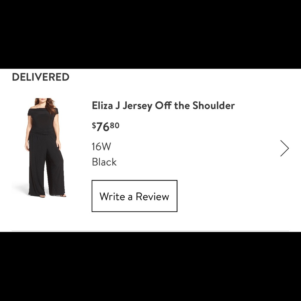 Eliza J black jumpsuit